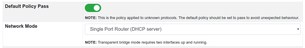 nFW Network mode