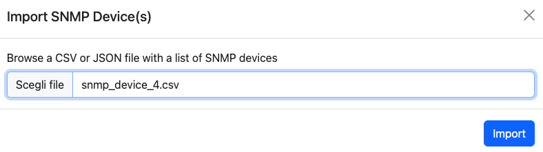 Import SNMP Devices