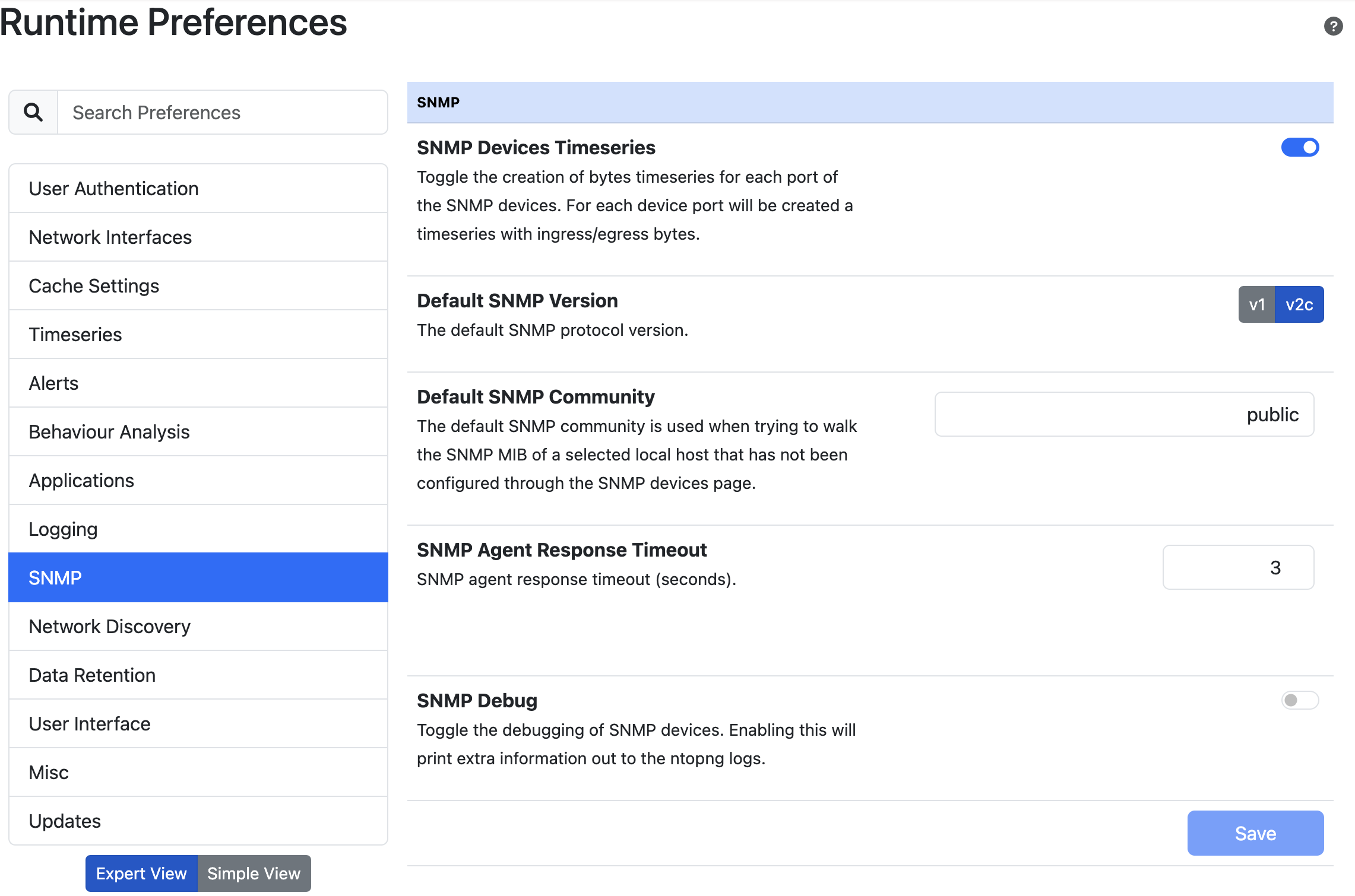 SNMP Preference