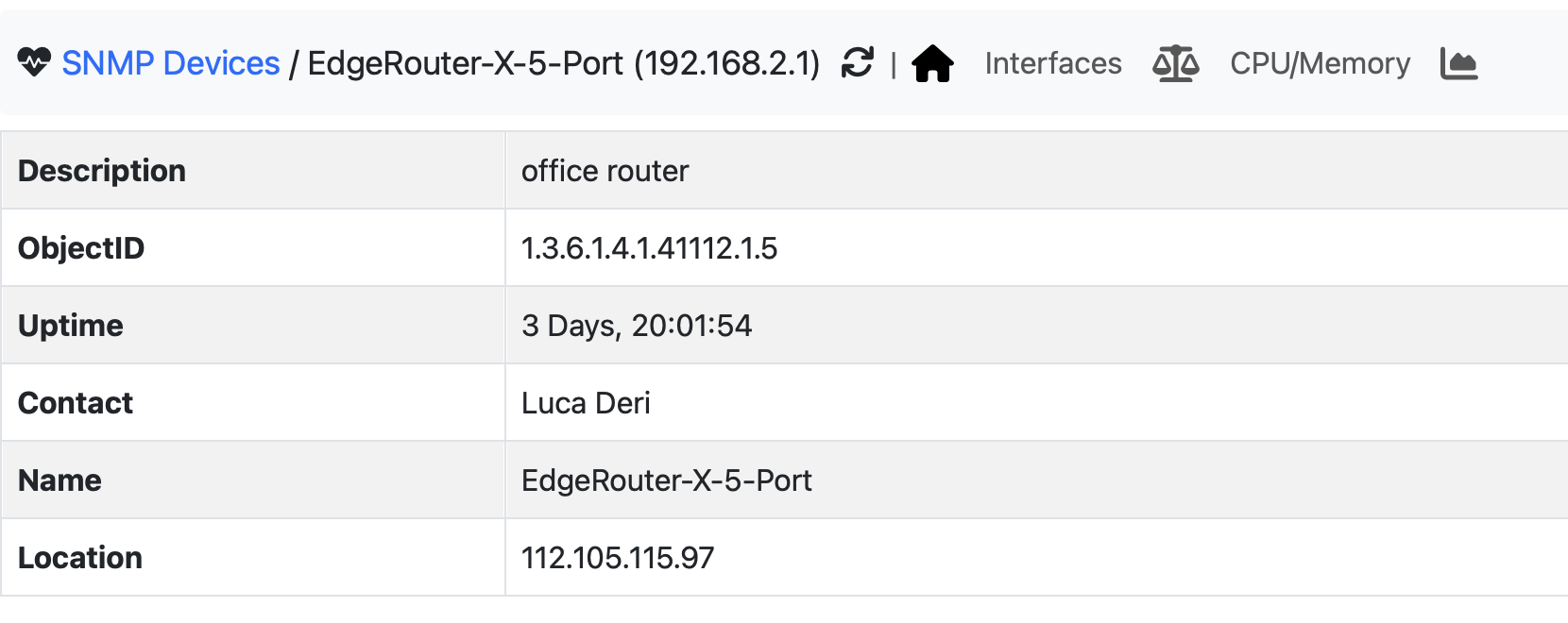 SNMP Device Overview