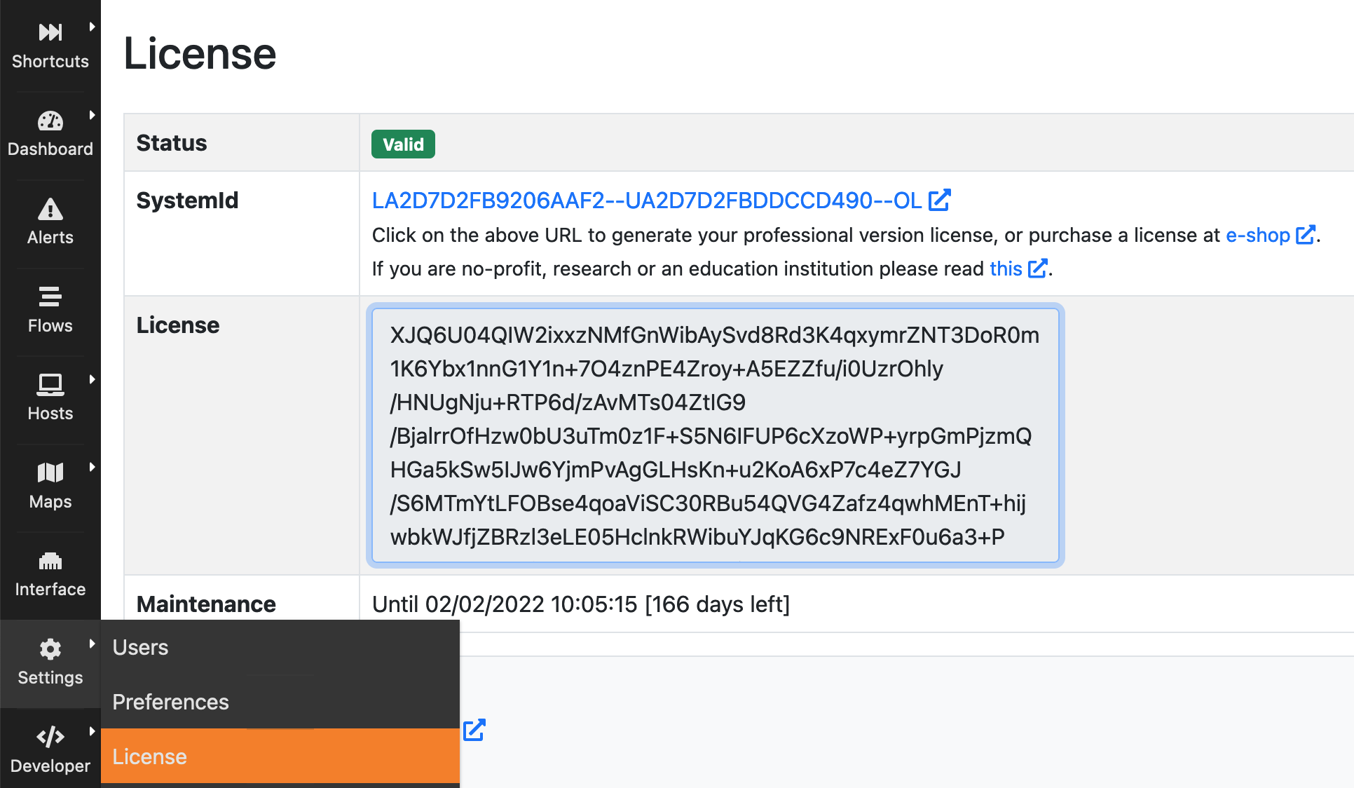 Installing the ntopng License Key