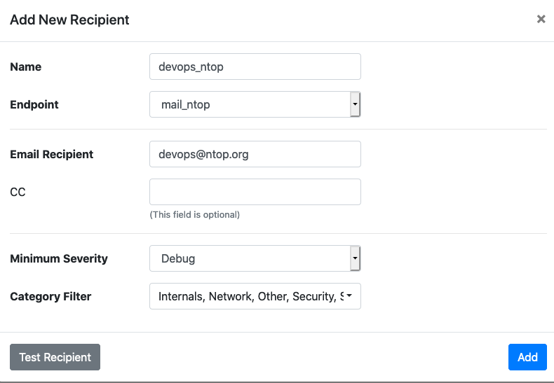 Email Endpoint Configuration