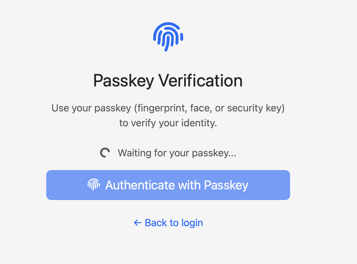 Passkey Authentication