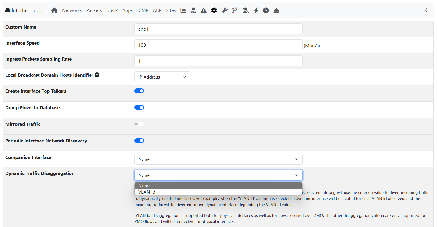 Dynamic Interfaces Disaggregation