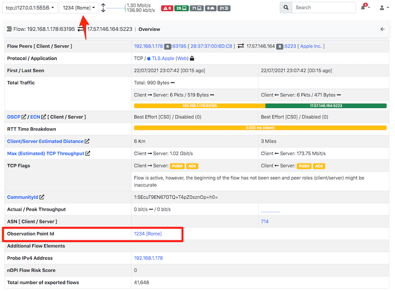 Observastion Point Selection and Flow Details