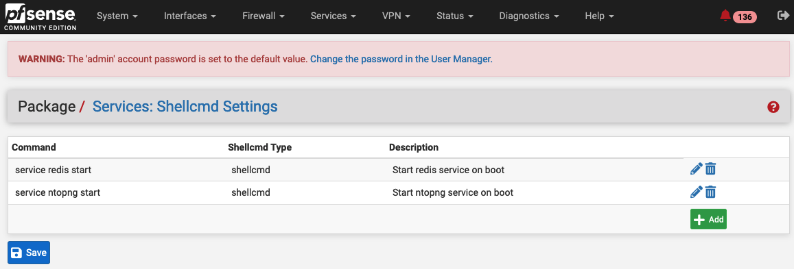 pfsense Shellcmd Install