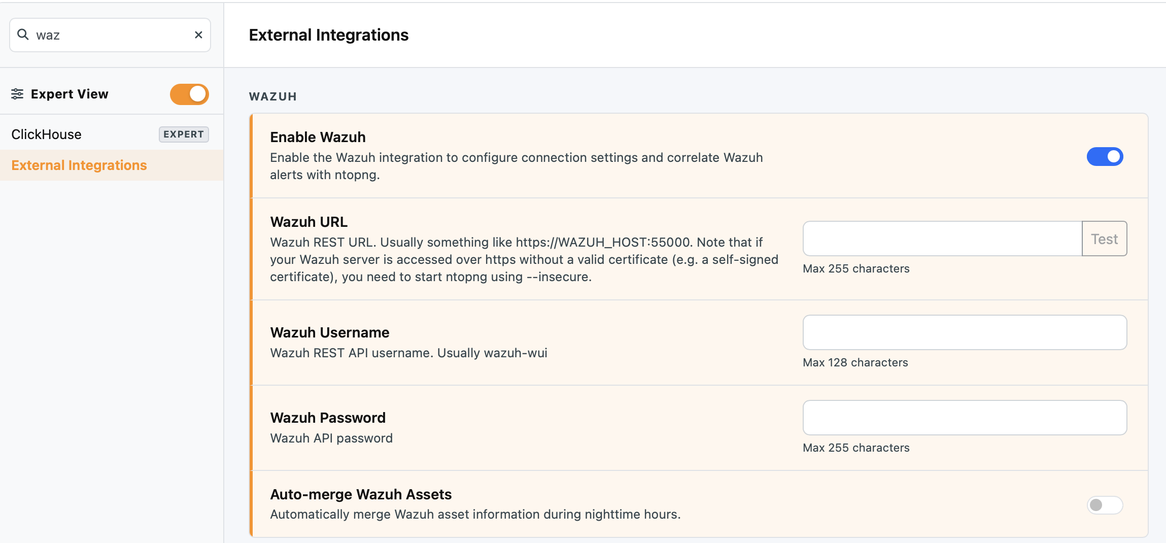 Wazuh Preferences