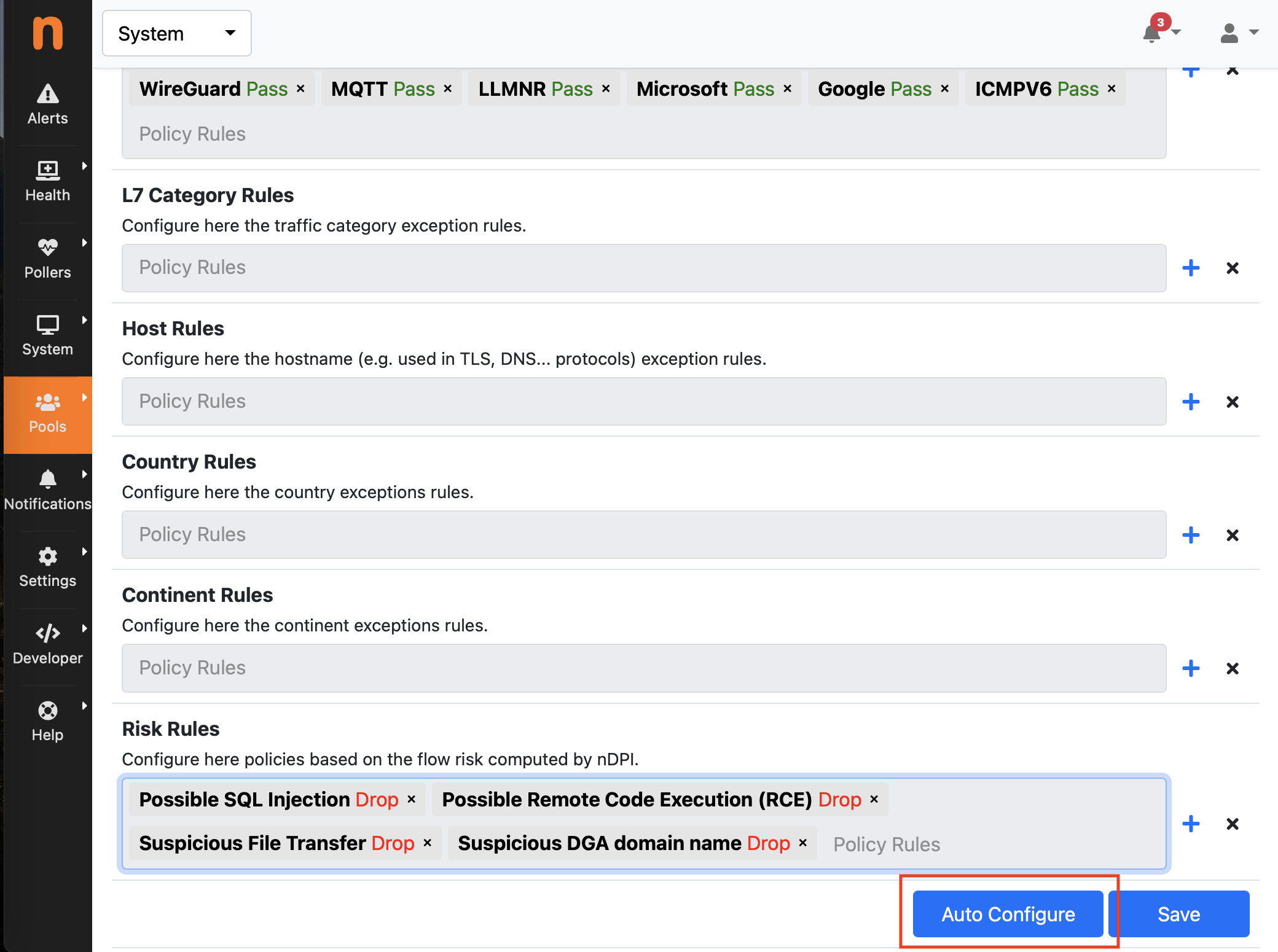 Auto Configure Traffic Policies