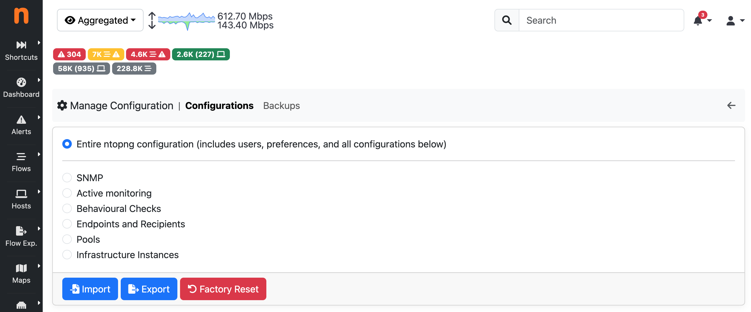 Manage Configurations Page