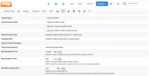 Interface packet dump page